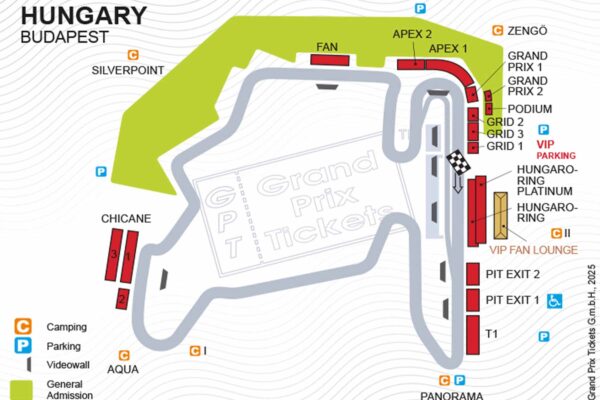 Formel 1 i Ungarn - Banekort Hungaroring